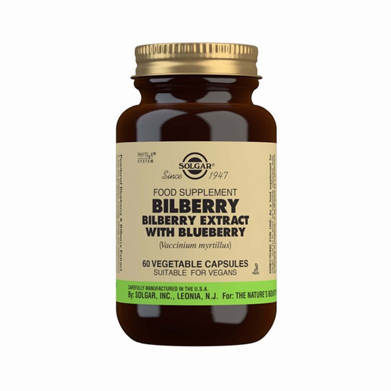 Solgar® Bilberry Berry Extract with Blueberry Vegetable Capsules - Pack of 60