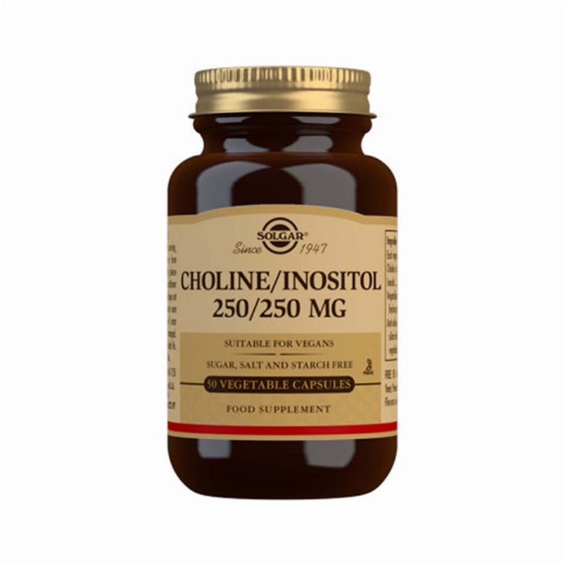 Solgar® Choline 250 mg / Inositol 250 mg Vegetable Capsules - Pack of 50
