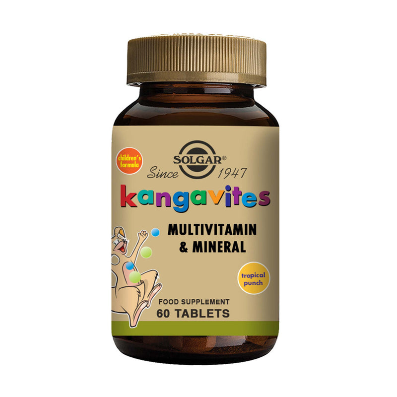 Solgar Kangavites Tropical Punch Complete Multivitamin and Mineral Formula Chewable Tablets
