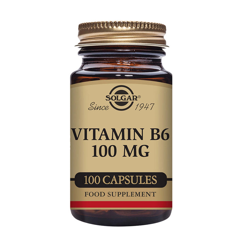 Solgar Vitamin B6 100 mg Vegetable Capsules - Pack of 100