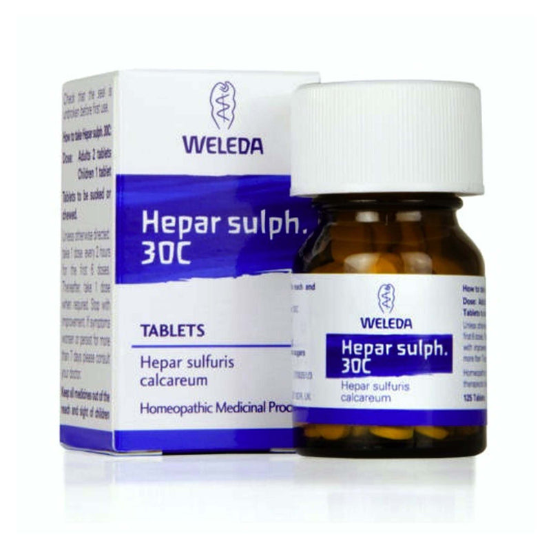 Weleda Hepar Sulph  Homeopathic Remedy 30C 125 Tablets