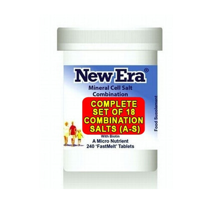 Complete Set of 18 New Era Combination Tissue Salts