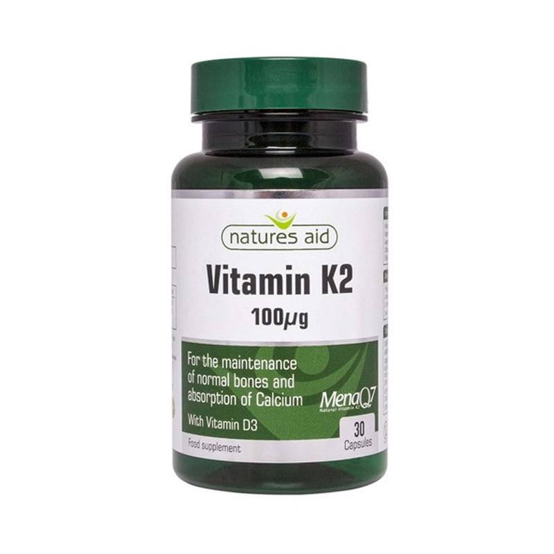 Natures Aid Vitamin K2 (MenaQ7) 100 mcg 30 Capsules