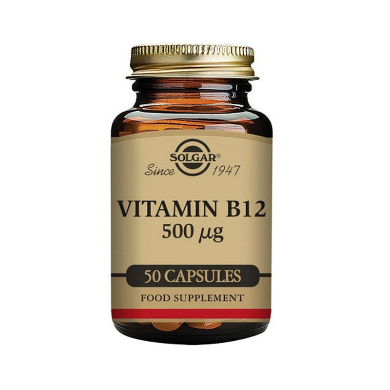Solgar Vitamin B12 500 µg Vegetable Capsules - Pack of 50