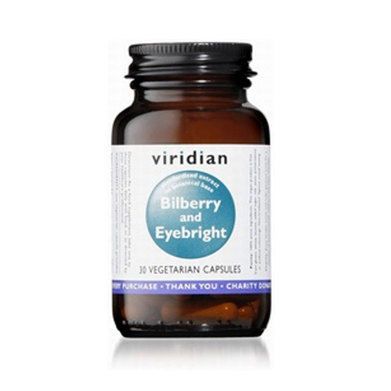 Viridian Bilberry with Eyebright Extract 30 Vegetable Capsules