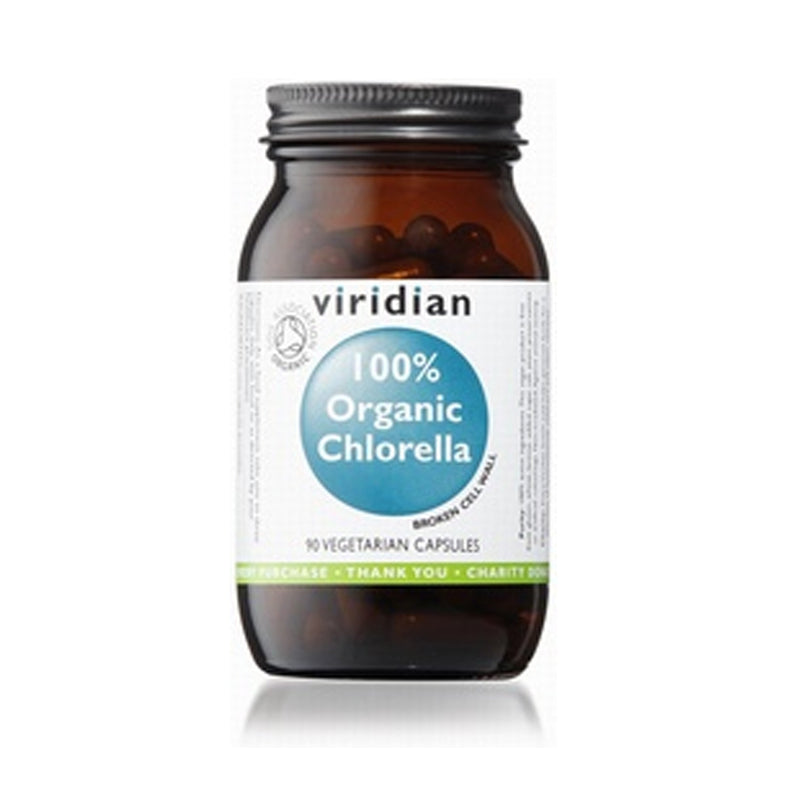 Viridian Chlorella 400mg Organic 90 Vegetable Capsules