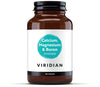 Brown supplement bottle labeled 'Calcium, Magnesium & Boron Powder' by Viridian on a white background