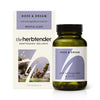 Herb supplement bottle and packaging with 'the herbtender' branding on a white background