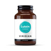 A bottle of Viridian Lutein Complex with 30 capsules, primarily brown in color with a white and blue label.