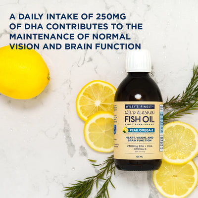 Wiley's Peak Omega-3 Fish Oil Liquid (Lemon) 125ml