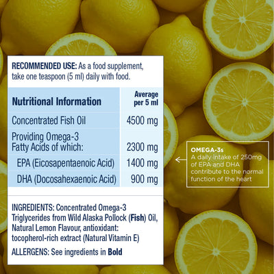 Wiley's Peak Omega-3 Fish Oil Liquid (Lemon) 125ml
