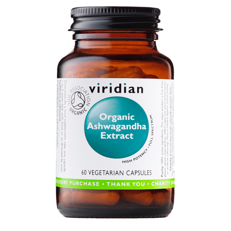 Viridian Ashwagandha Extract Organic 60 Vegetable Capsules