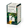 Box of 'Vital Glow' herbal tea from 'theherbender' on a white background