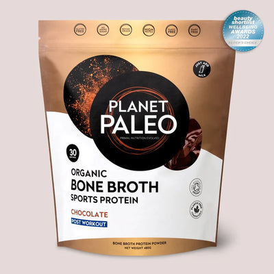 Planet Paleo Bone Broth Protein Powder - Chocolate 15 servings
