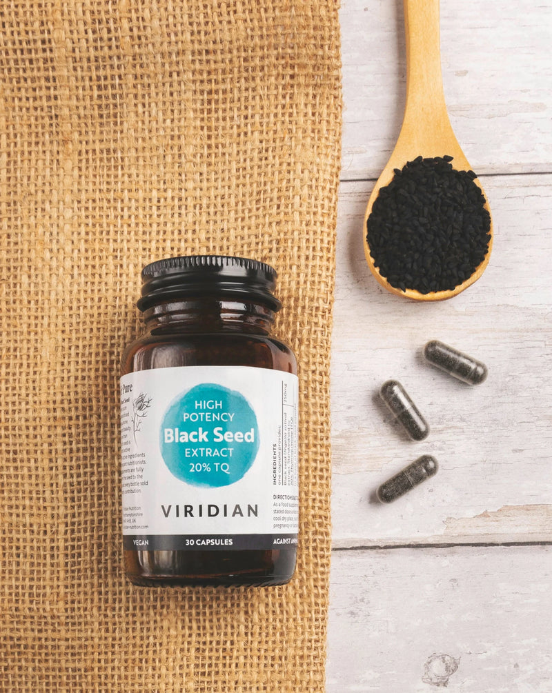 Viridian Black Seed Extract 20% TQ High Potency Veg Caps (stock due late 2025)