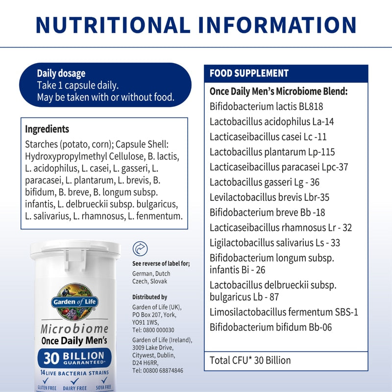 Garden of Life Microbiome Probiotics Once Daily Men&