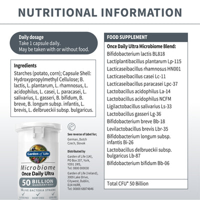 Garden of Life Microbiome Probiotics Once Daily Ultra- 30 vegan capsules