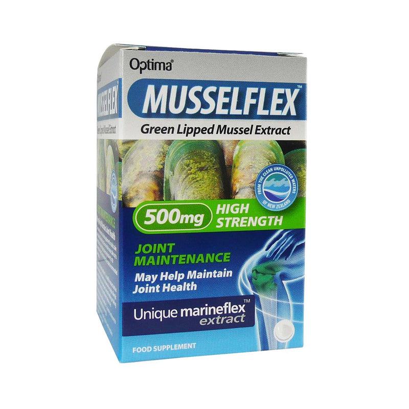 Optima Musselflex Green Lipped Mussel Extract 500mg 30 Tablets