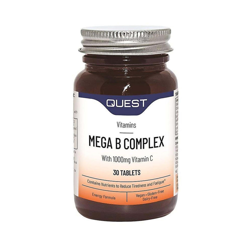 Quest Mega B Complex plus 1000 mg Vitamin C 30 Tablets