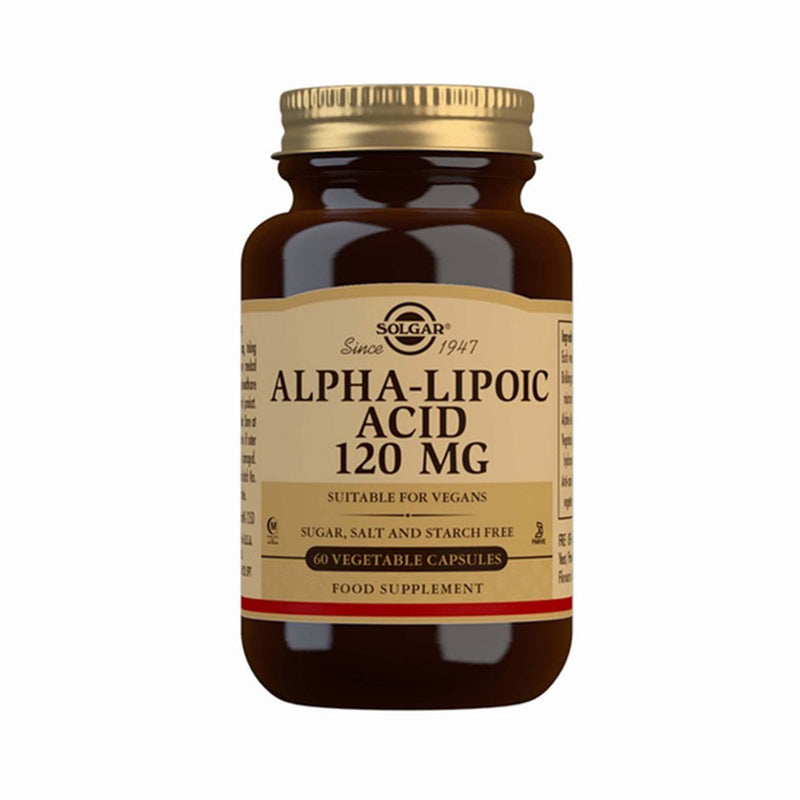 Solgar Alpha Lipoic Acid 120 mg 60 Vegetable Capsules