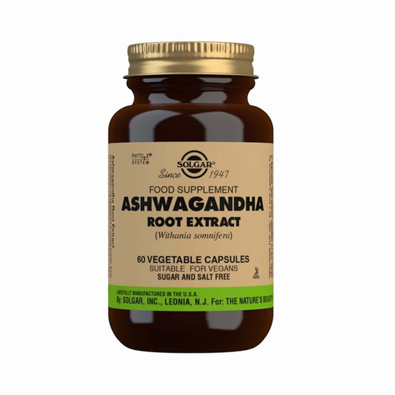 Solgar® Ashwagandha Root Extract Vegetable Capsules - Pack of 60