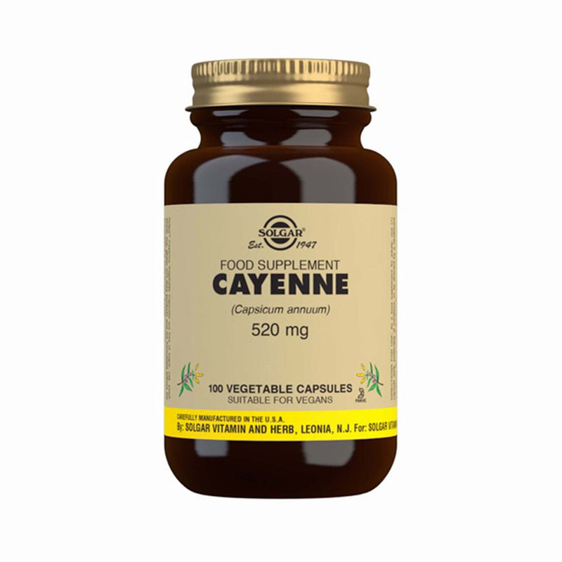 Solgar® Cayenne 520 mg Vegetable Capsules - Pack of 100