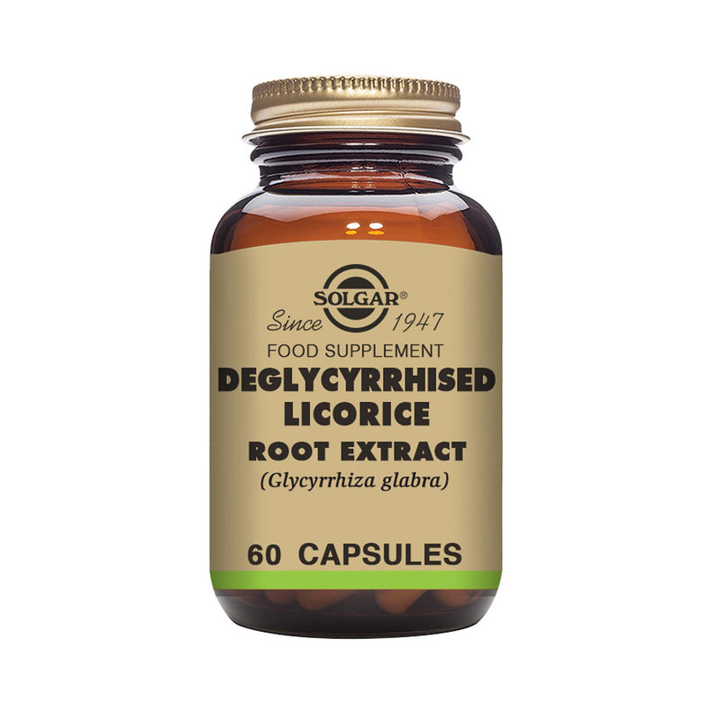 Solgar® Deglycyrrhised Licorice Root Extract Vegetable Capsules - Pack of 60