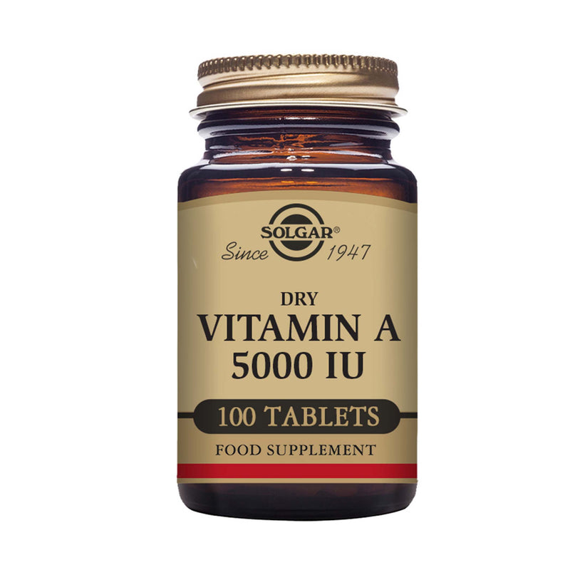 Solgar® Dry Vitamin A 5000 IU Tablets - Pack of 100