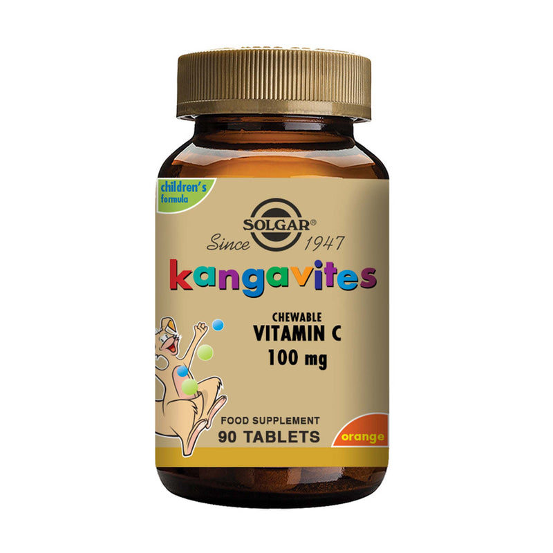 Solgar® Kangavites Natural Orange Burst Vitamin C 100 mg Chewable Tablets - Pack of 90