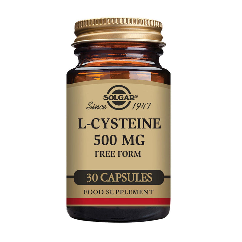 Solgar® L-Cysteine 500 mg Vegetable Capsules - Pack of 30