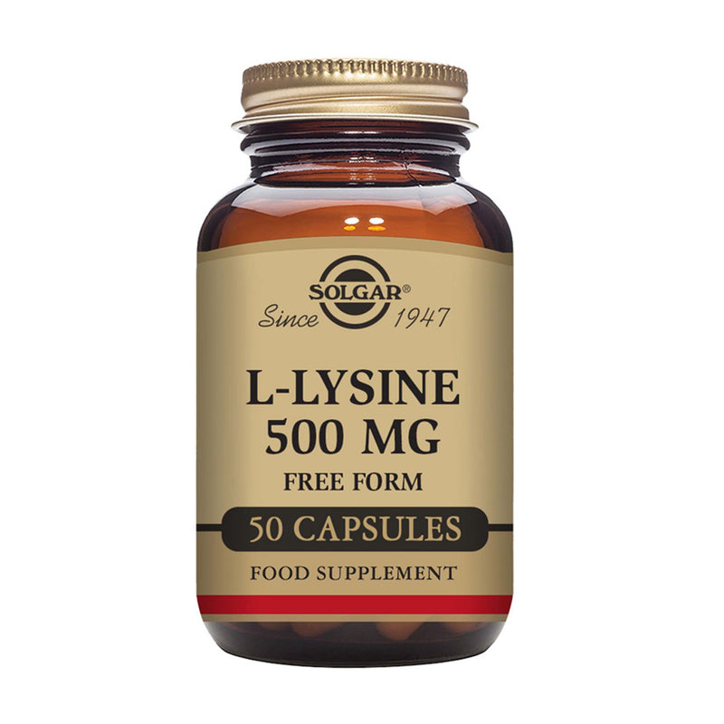 Solgar® L-Lysine 500 mg Vegetable Capsules - Pack of 50