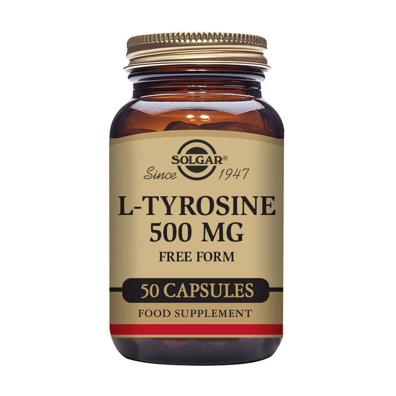 Solgar® L-Tyrosine 500 mg Vegetable Capsules - Pack of 50