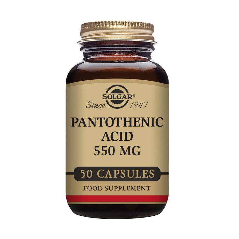 Solgar Pantothenic Acid 550 mg Vegetable Capsules - Pack of 50