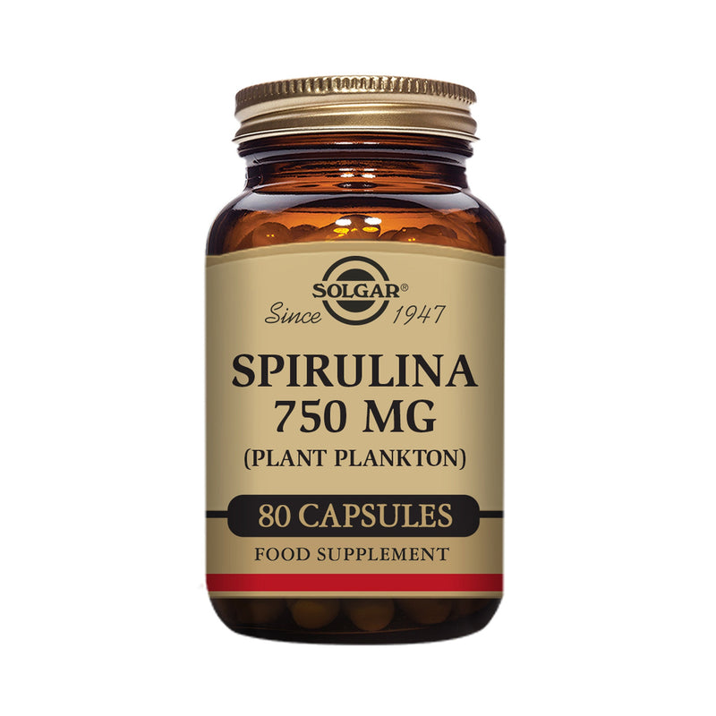 Solgar Spirulina 750 mg Capsules - Pack of 80
