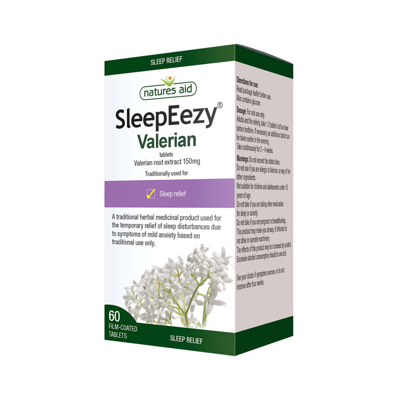Natures Aid SleepEezy Valerian Root Extract 150mg 60 Tablets (Licensed)