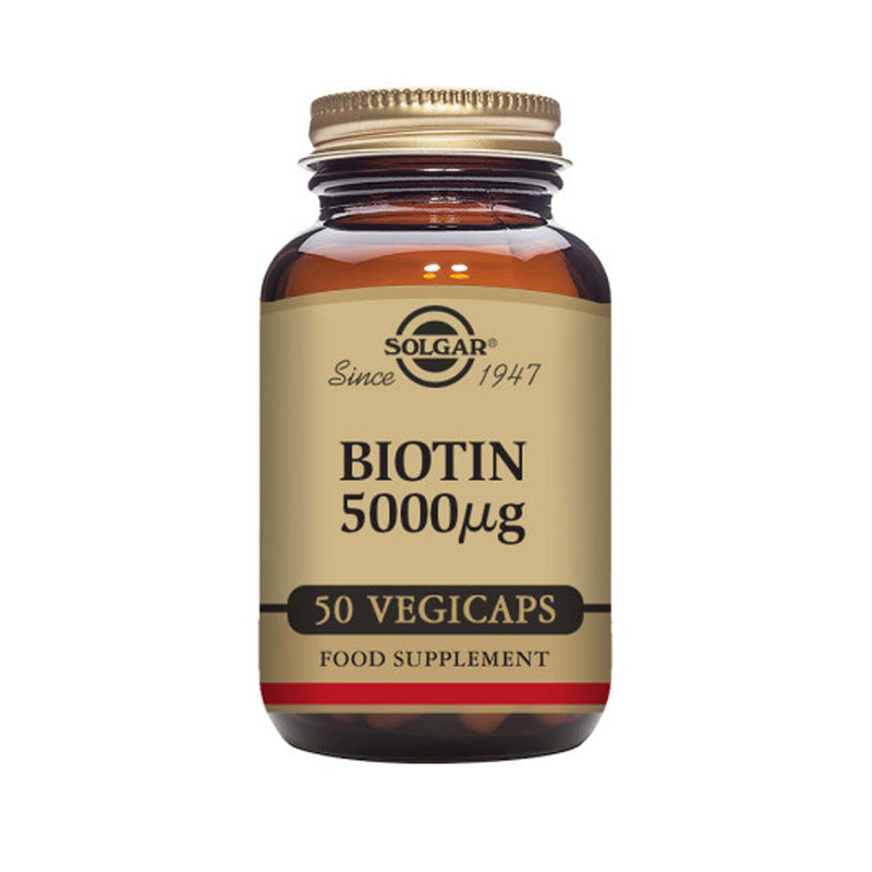 Solgar Biotin 5000 μg Vegetable Capsules - Pack of 50