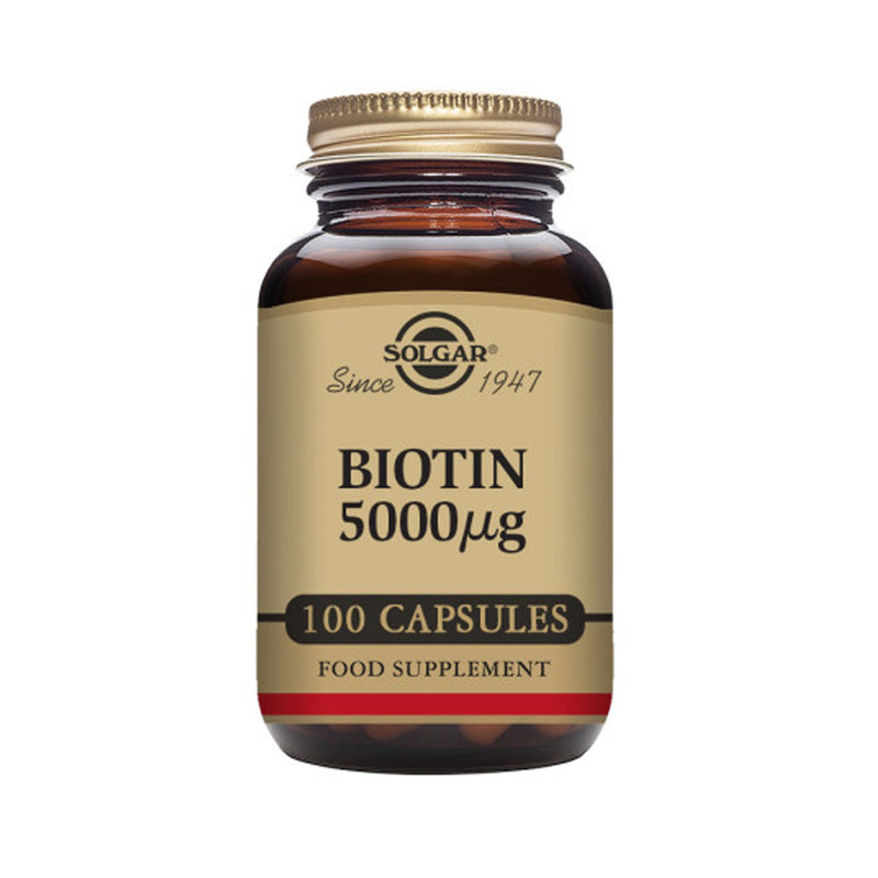 Solgar Biotin 5000 μg Vegetable Capsules - Pack of 100