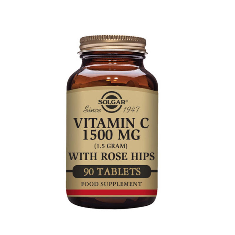 Solgar Vitamin C 1500 mg (1.5 grams) with Rose Hips Tablets