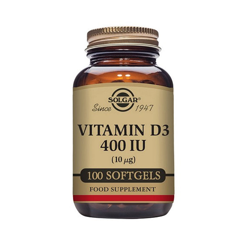 Solgar Vitamin D3 400 IU (10 µg) Softgels - Pack of 100