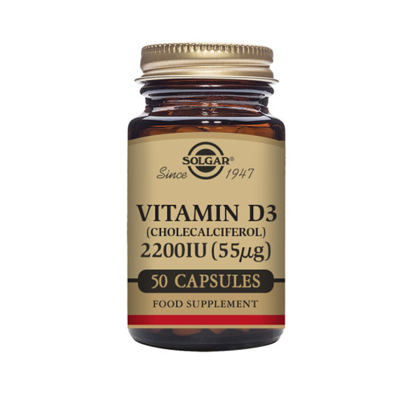 Solgar Vitamin D3 (Cholecalciferol) 2200 IU (55 mg) Vegetable Capsules