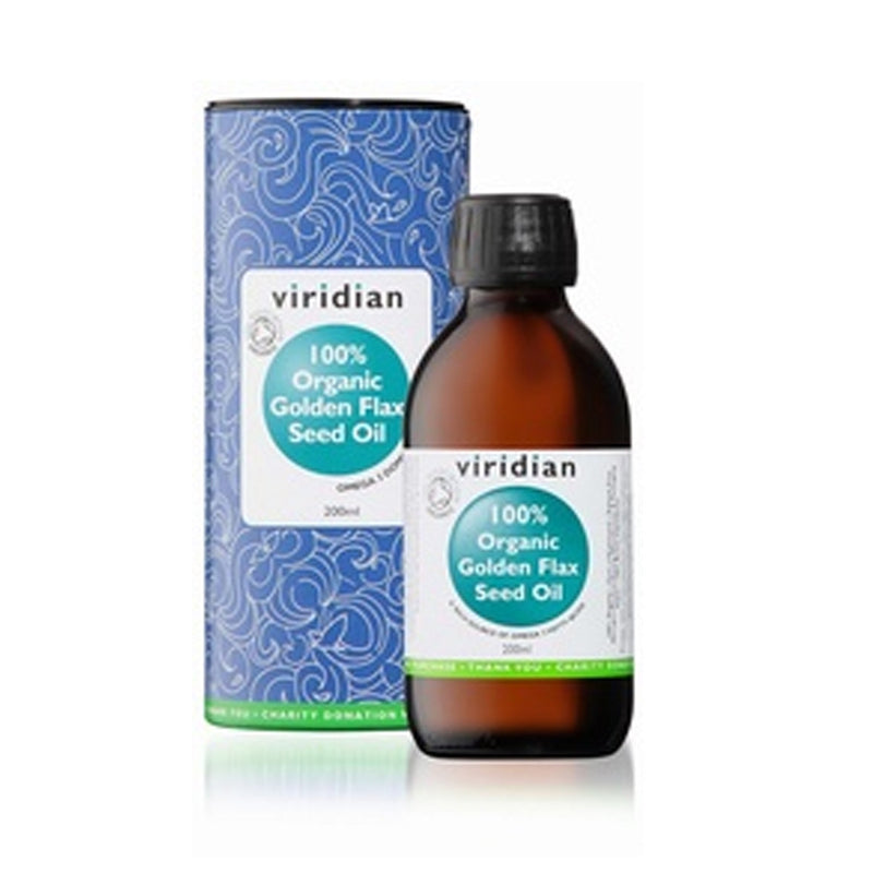 Viridian 100% Golden Flaxseed Oil Organic 200ml
