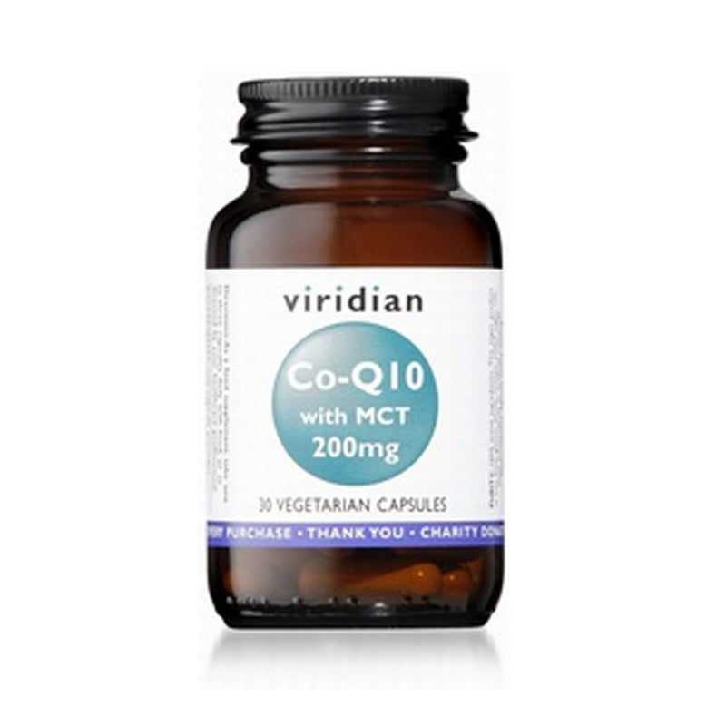 Viridian Co-enzyme Q10 200mg with MCT 30 Vegetable Capsules