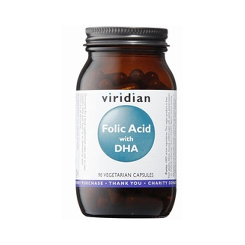 Viridian Folic Acid with DHA 90 Vegetable Capsules