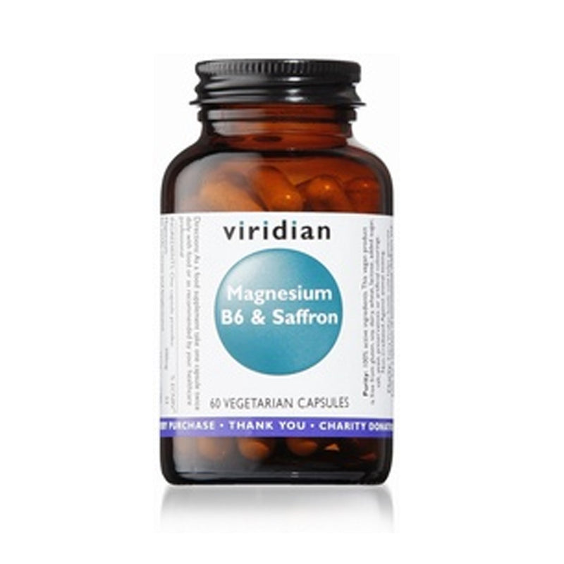 Viridian Magnesium, B6 and Saffron 60 Vegetable Capsules